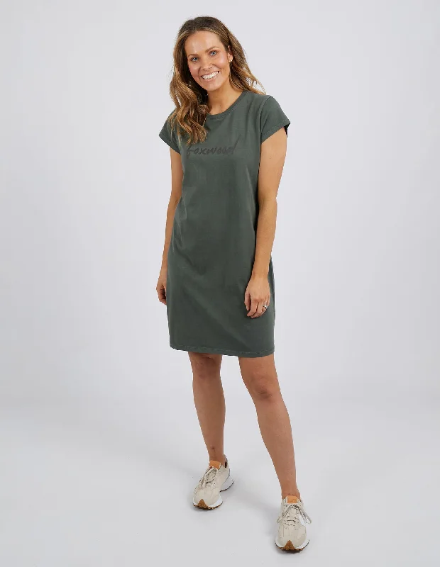 Foxwood Signature Tee Dress Khaki