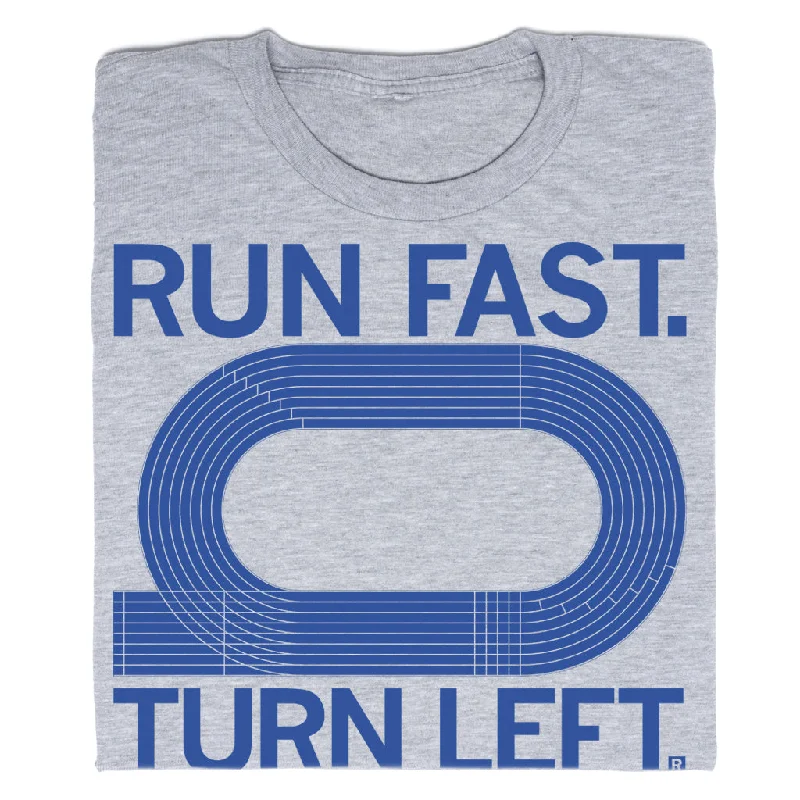 Run Fast Turn Left Blue & Grey