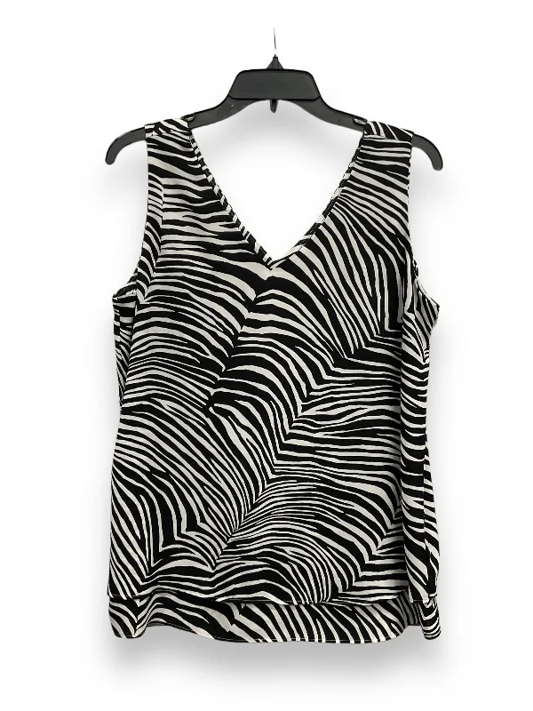 Black & White Top Sleeveless Ann Taylor, Size M