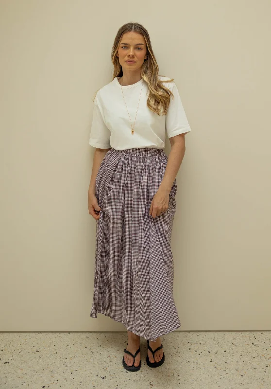 Miann & Co Women - Sunday Elasticated Circle Skirt - Coco Gingham