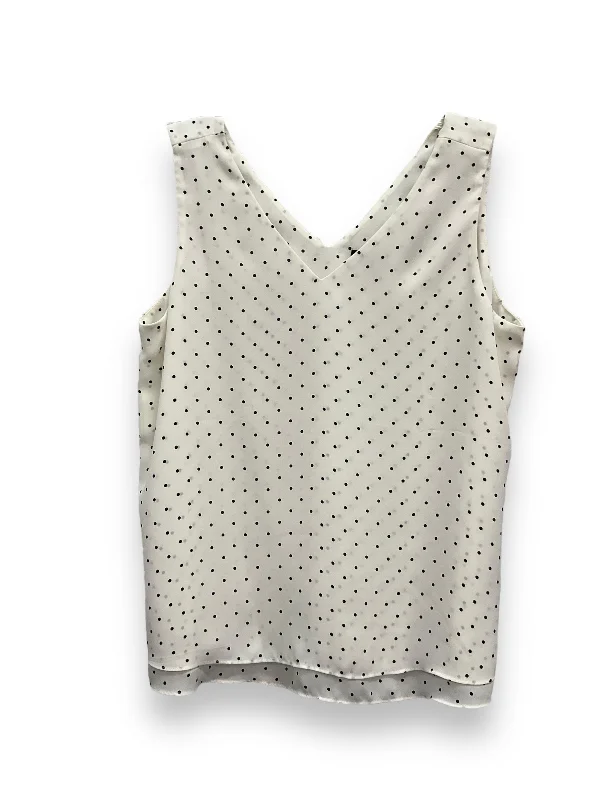 Polkadot Pattern Top Sleeveless Ann Taylor, Size M