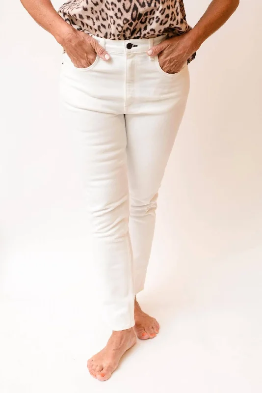 High Rise Skinny Jean In White