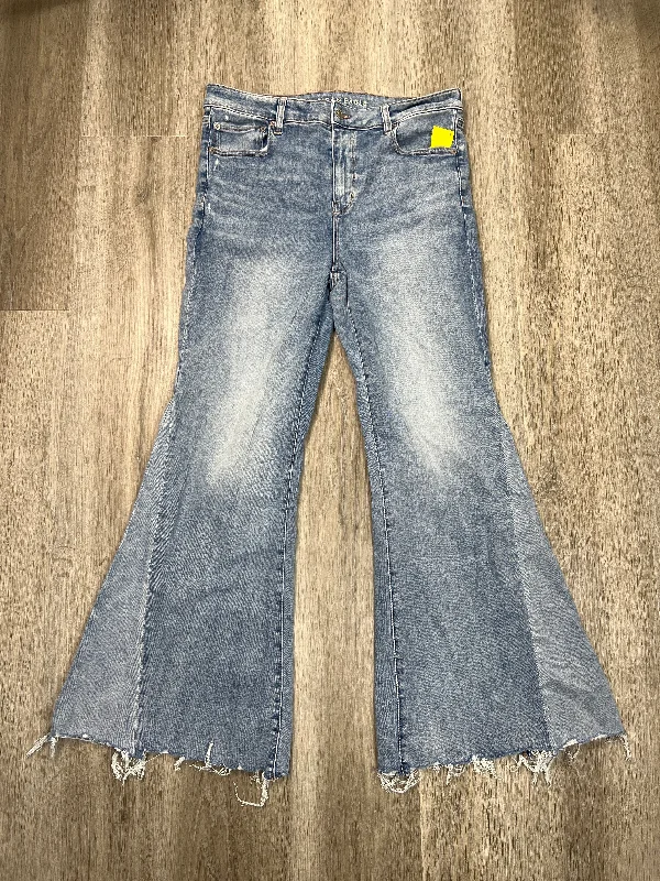 Jeans Flared By American Eagle In Blue Denim, Size: 16