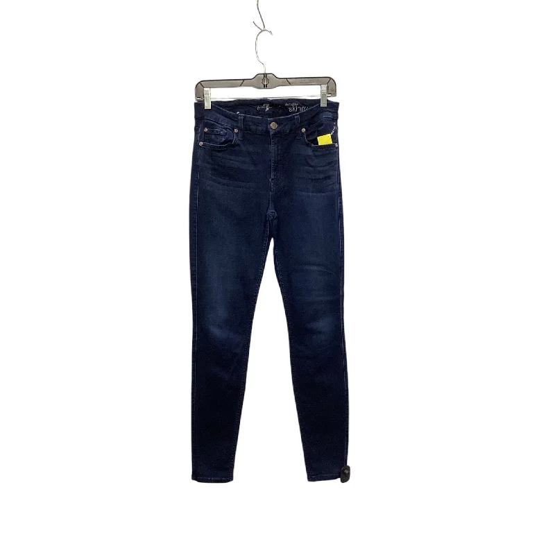 Jeans Skinny By 7 For All Mankind In Blue Denim, Size: 8