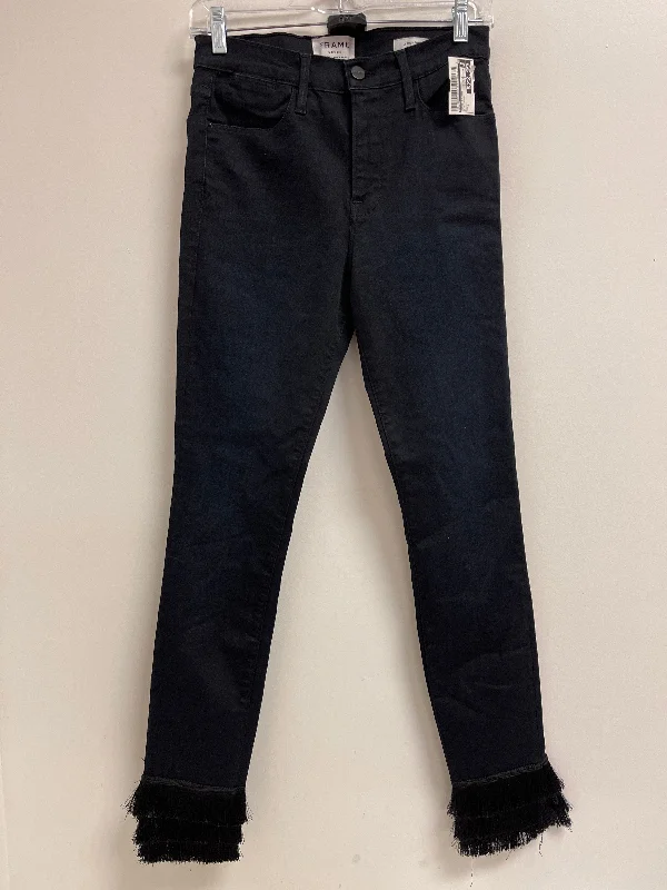 Jeans Skinny By Frame In Blue Denim, Size: 6