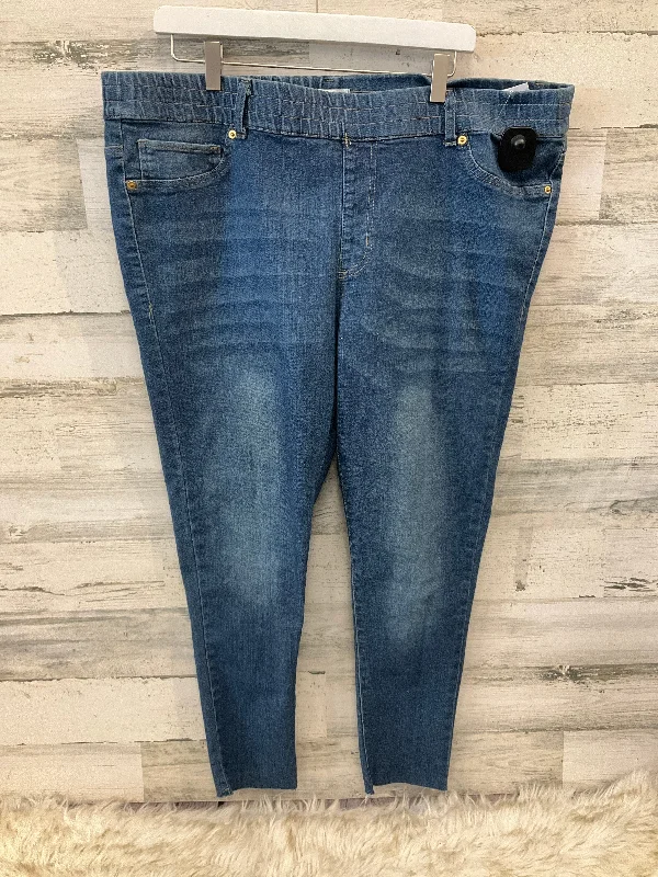 Jeans Skinny By Just Be In Blue Denim, Size: 20