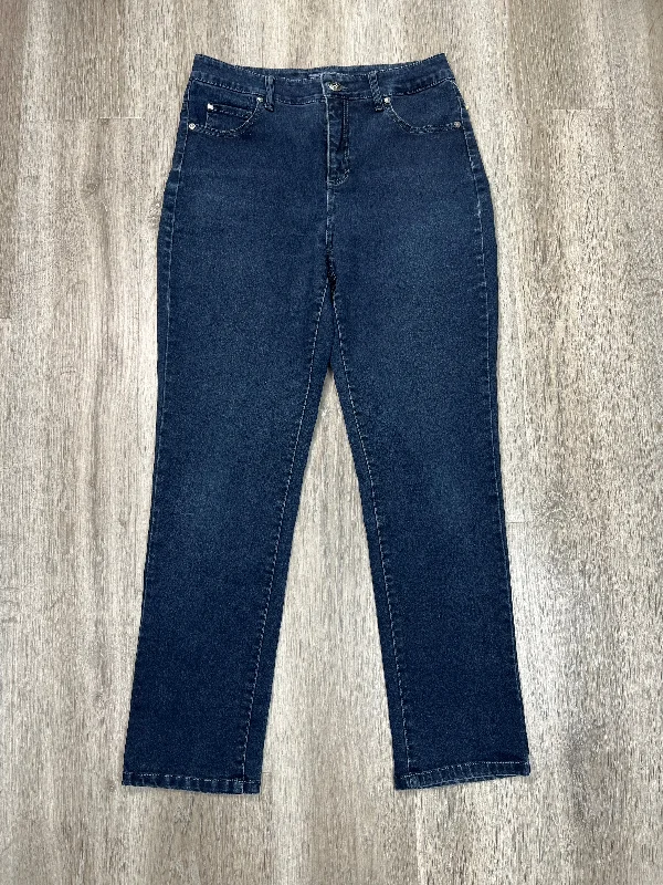 Jeans Straight By Bandolino In Blue Denim, Size: 8