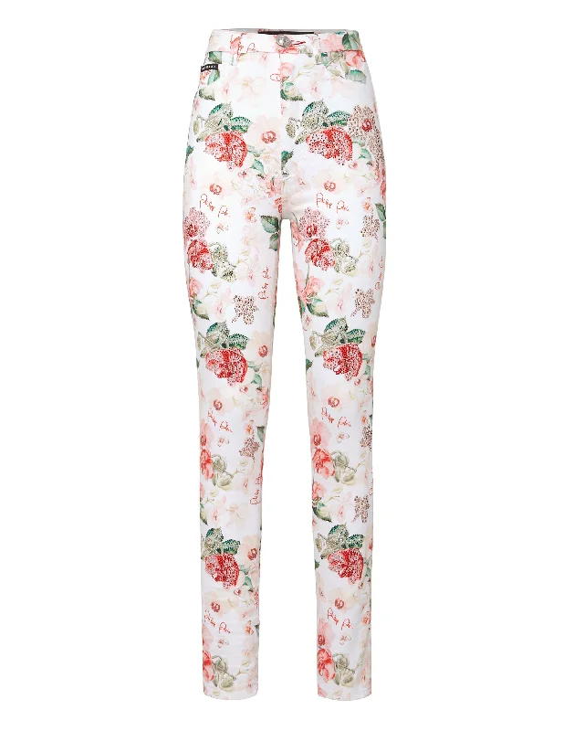 Super High Waist Jegging Flowers