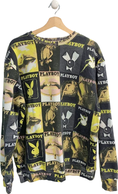 Missguided Multicolour Playboy Graphic Sweatshirt UK 8