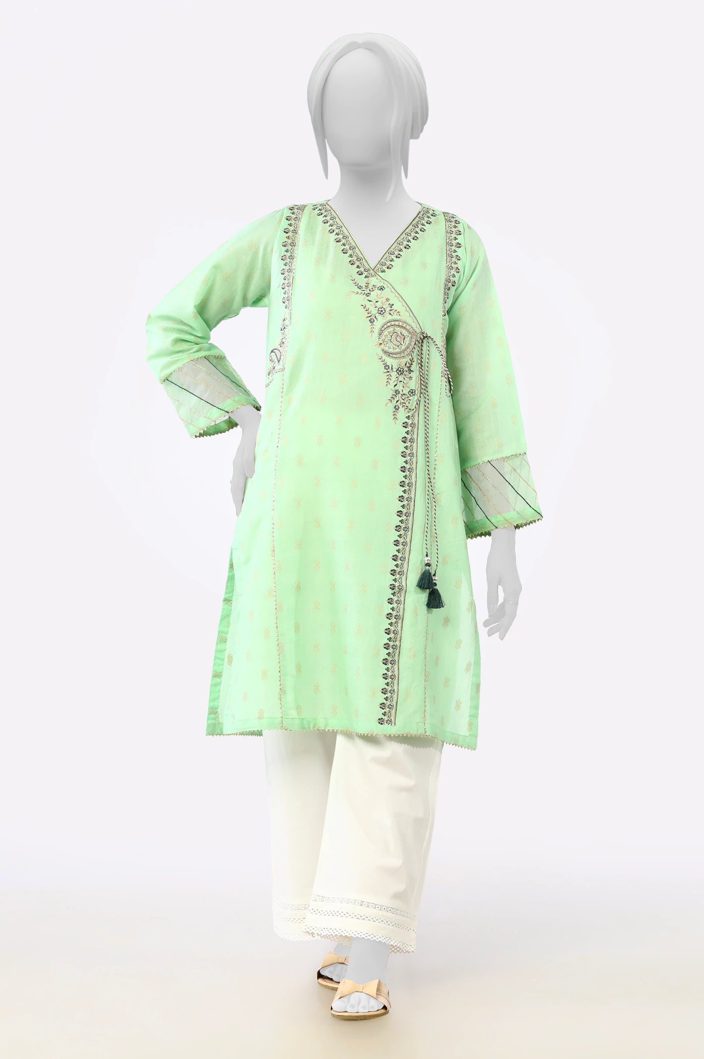 Green Embroidered Kurti