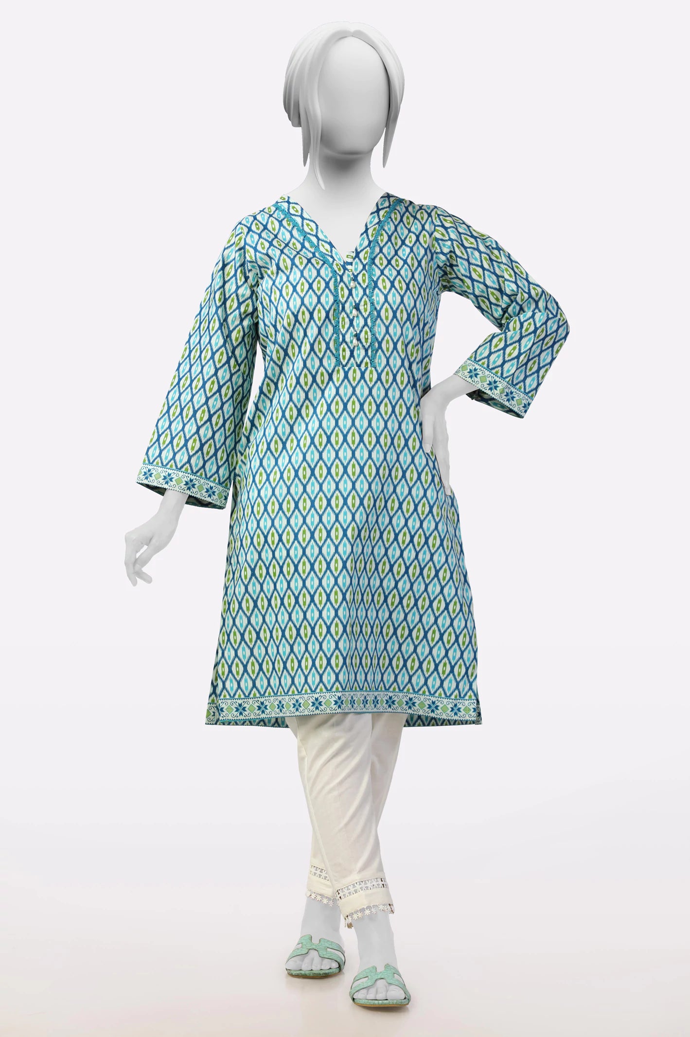 Blue Printed Kurti