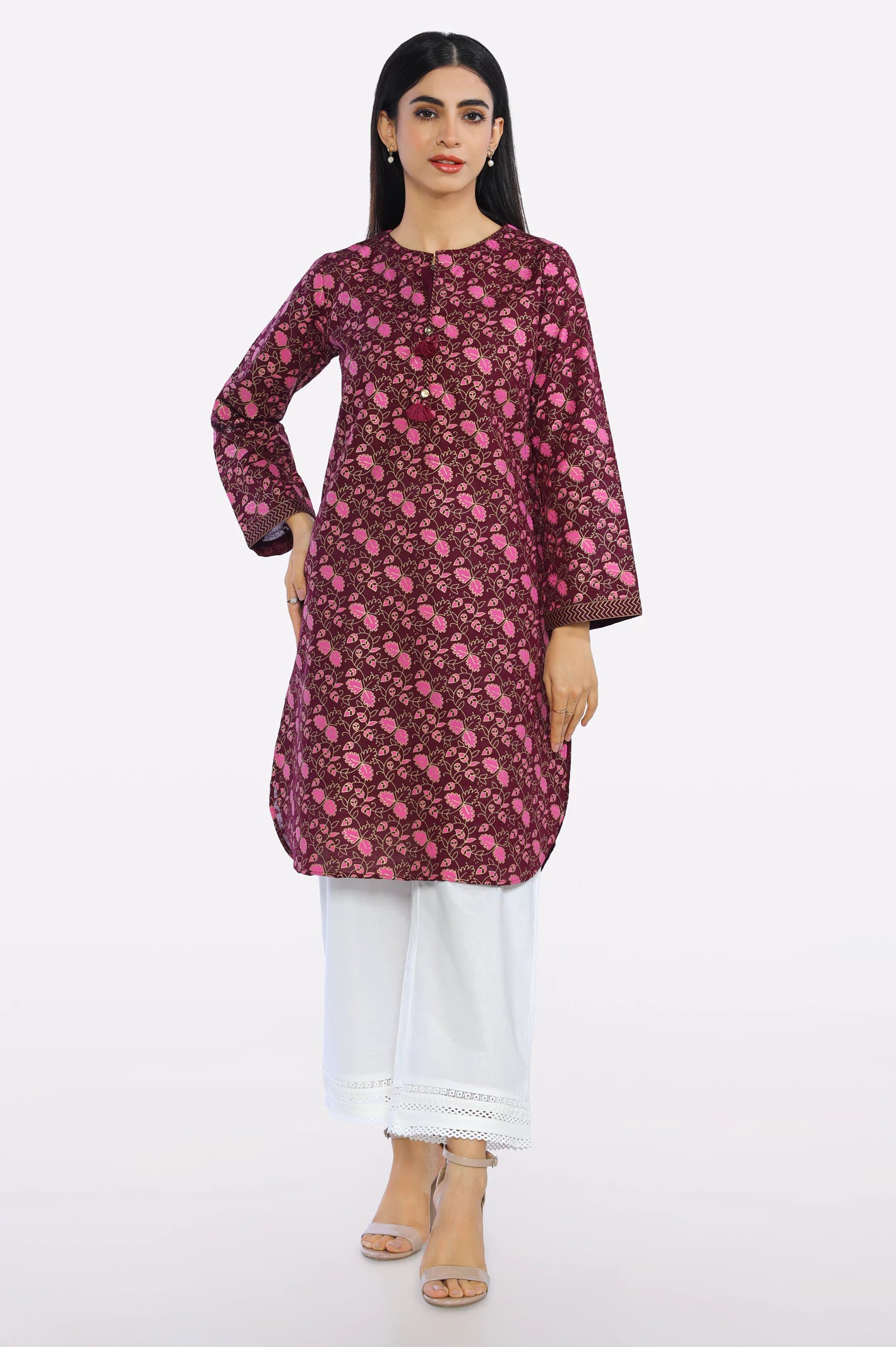 Magenta Printed Kurti