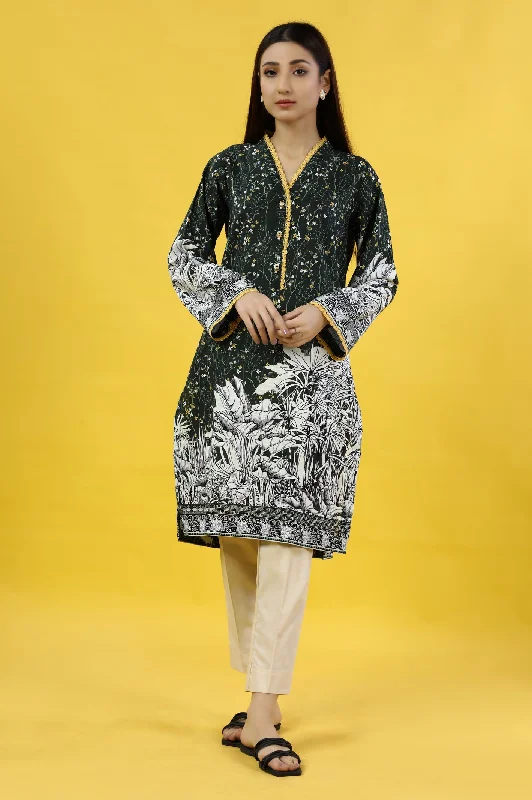 Khaddar Green Kurti