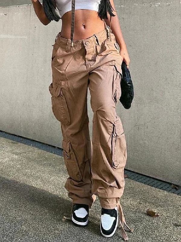 Women's Cargo Fashion Wide Leg Fashion Designer Pants