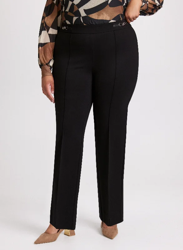 Sofia Pull-On Straight-Leg Pants - Regular