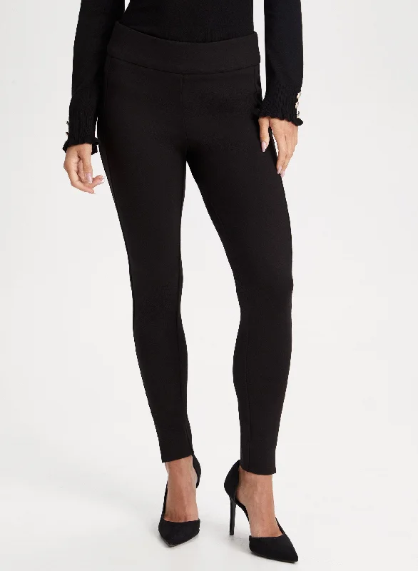 Stud & Slit Hem Leggings