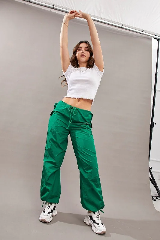 White Utility Relaxed Pant Low Rise