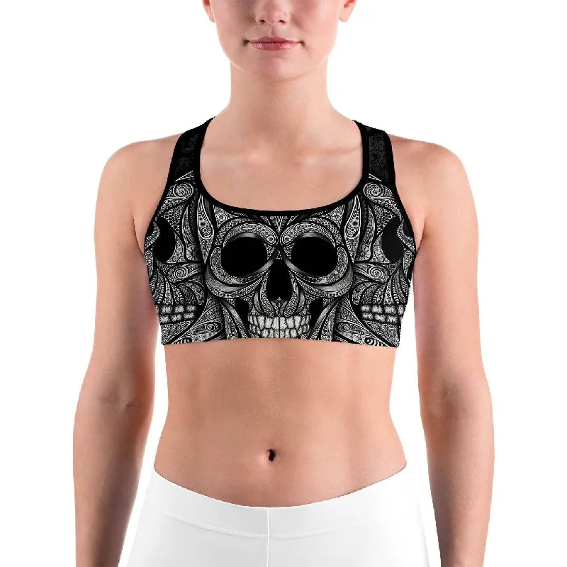 Ornamental Skull Sports Bra