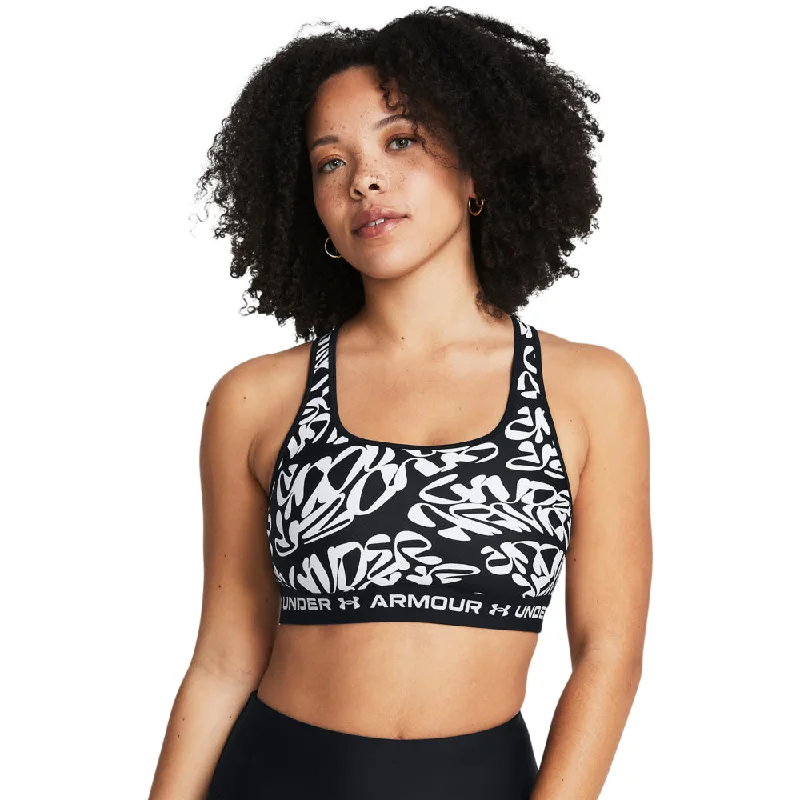 Women's Under Armour Mid Crossback Printed Sports Bra