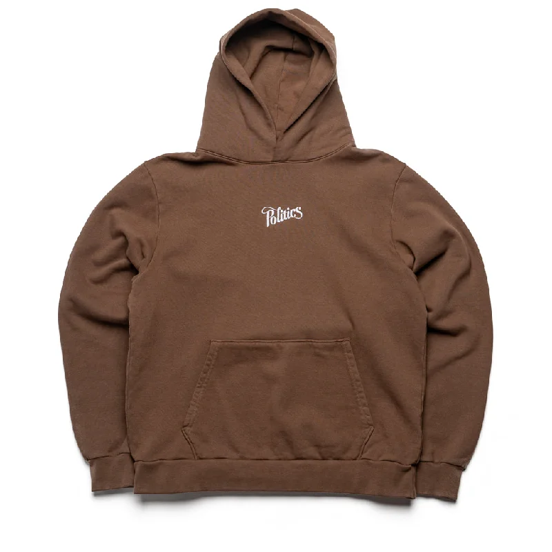 Politics Script Hoodie - Hickory