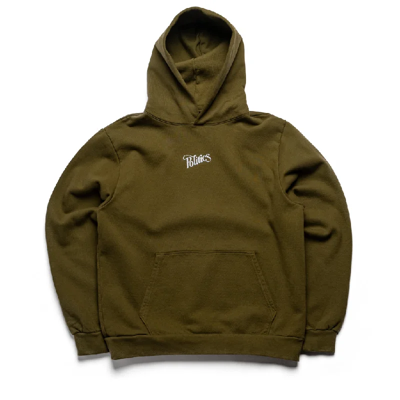 Politics Script Hoodie - Matcha