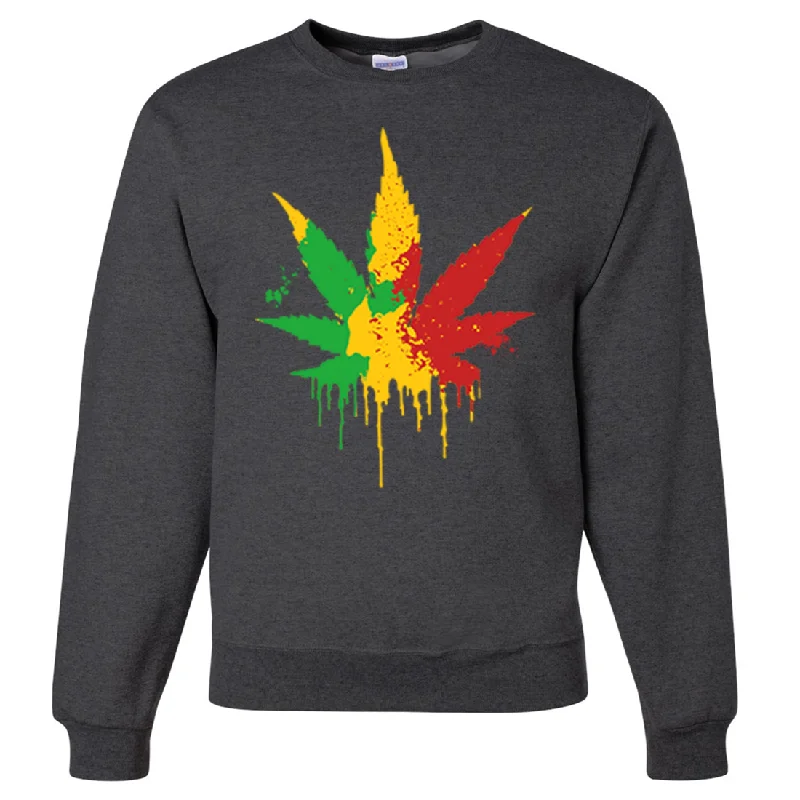 Rasta Pot Leaf Crewneck Sweatshirt