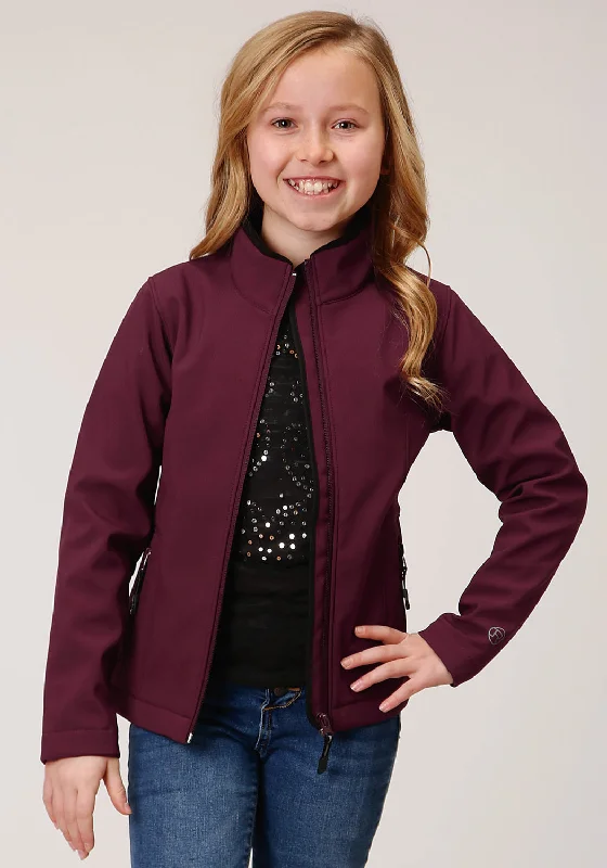 Roper Girls Kids Wine Polyester Softshell Jacket