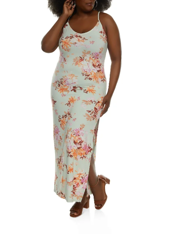 Plus Size Haute Monde Floral Cami Maxi Dress