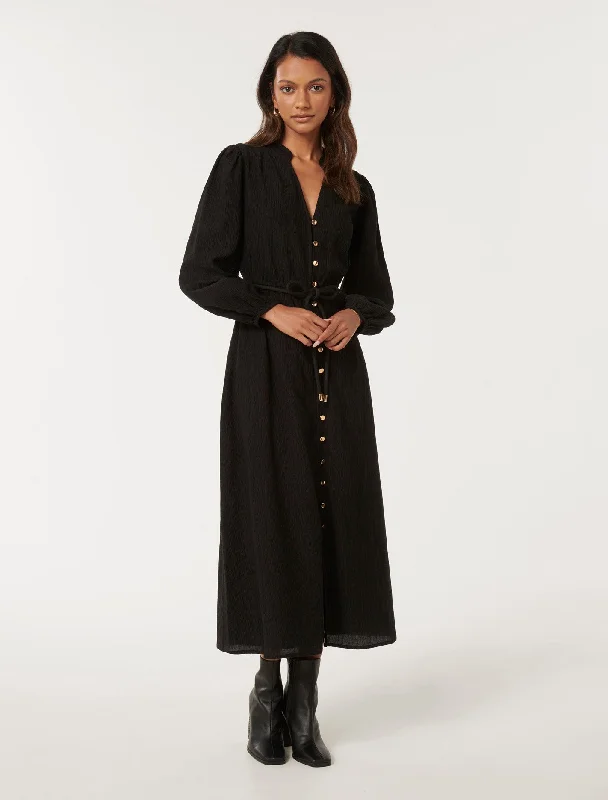 Joanne Petite Long Sleeve Midi Dress