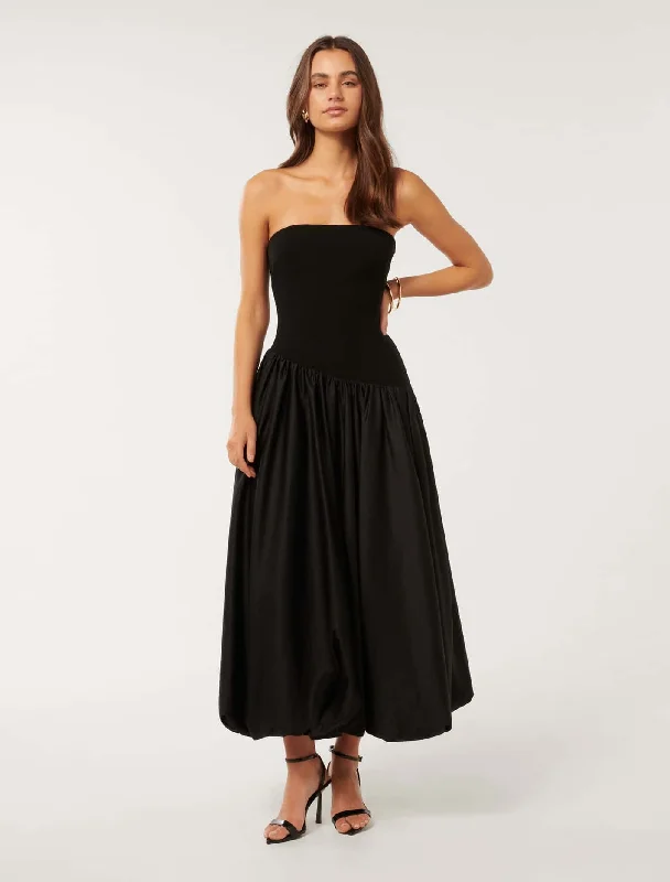 Delilah Bubble Hem Midi Dress