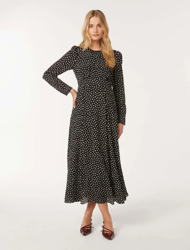 Mietta Long Sleeve Midi Dress