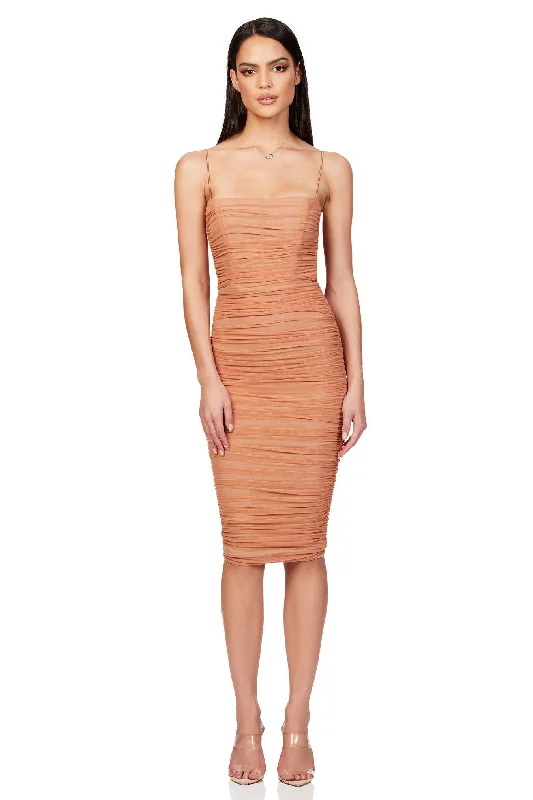 Nookie Mecca Midi Dress - Tan