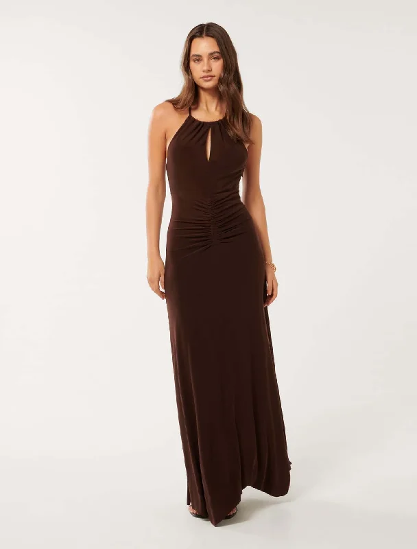 Whitney Gathered Midi Dress