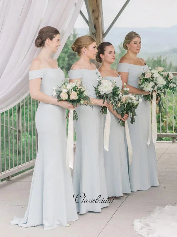 Off Shoulder Bridesmaid Dresses, Mermaid Bridesmaid Dresses