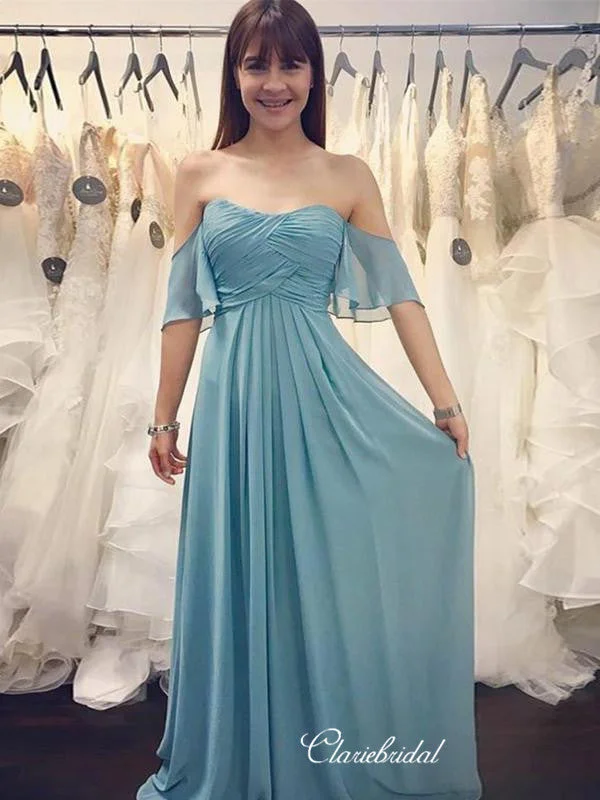 Off The Shoulder Bridesmaid Dresses, Popular Chiffon Bridesmaid Dresses